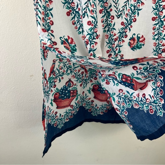 W For Woman 100% Cotton Short Sleeve Bird Printed Traditional Ethnic Kurta - Picture 7 of 16